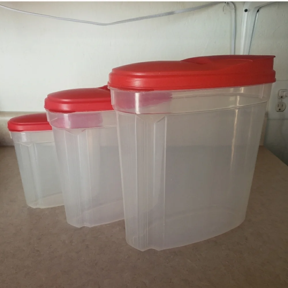 Food Storage Containers (3) Cereal Rice Pasta Dispenser
